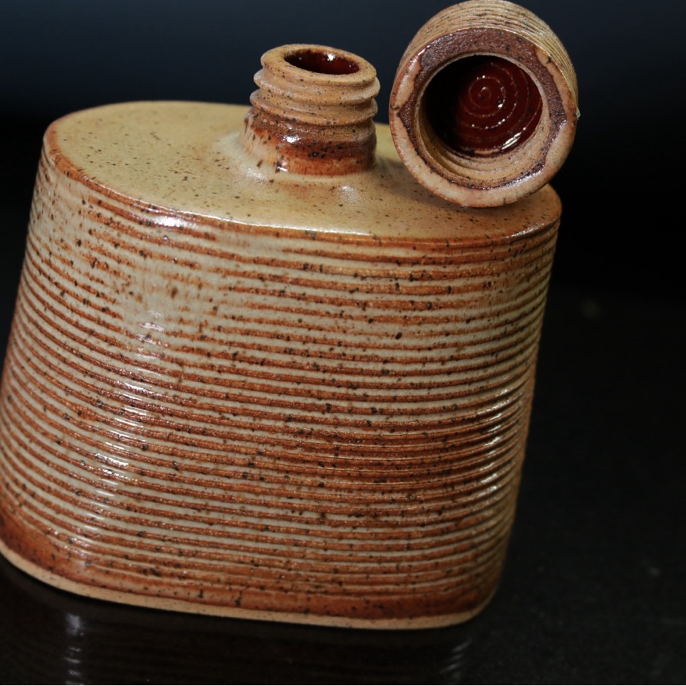 Screw Top Handmade Ceramic Flask